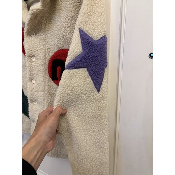 CPFM × MARC JACOBS TATTOO FLEECE JACKET Size: Large Beige unisex teddy Fur - Picture 5 of 12